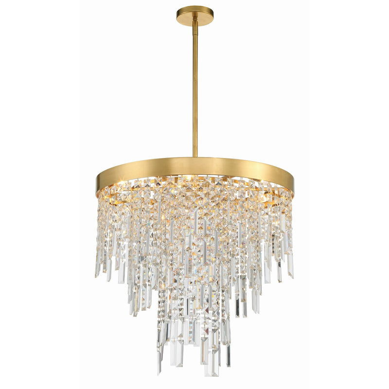 Winfield 6 Light 24" Pendant in Antique Gold