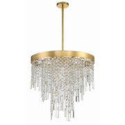 Winfield 6 Light 24" Pendant in Antique Gold
