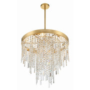 Winfield 6 Light 24" Pendant in Antique Gold