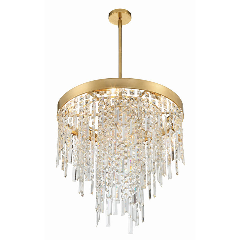 Winfield 6 Light 24" Pendant in Antique Gold