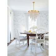 Winfield 6 Light 24" Pendant in Antique Gold in a room setting