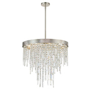 Winfield 6 Light 24" Pendant in Antique Silver