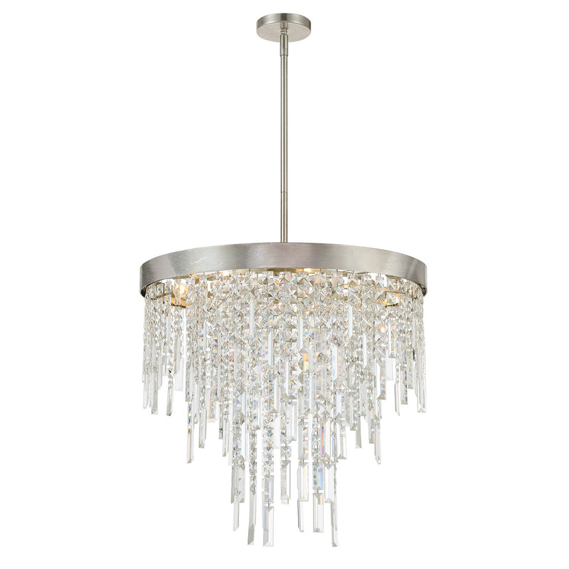 Winfield 6 Light 24" Pendant in Antique Silver