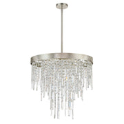 Winfield 6 Light 24" Pendant in Antique Silver