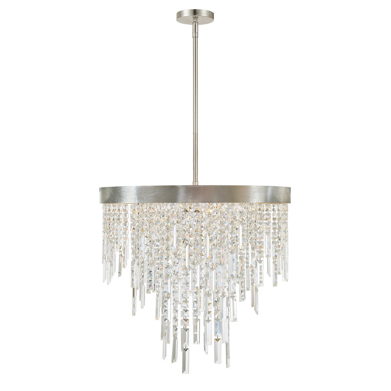 Winfield 6 Light 24" Pendant in Antique Silver