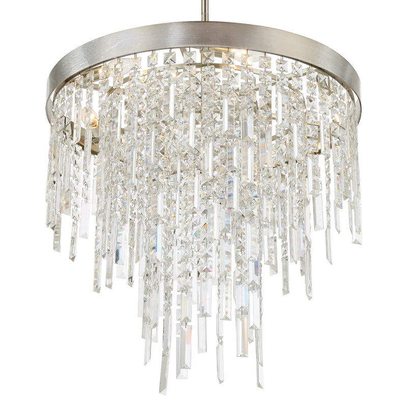 Winfield 6 Light 24" Pendant in Antique Silver
