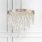 Winfield 6 Light 24" Pendant in Antique Silver in a room setting