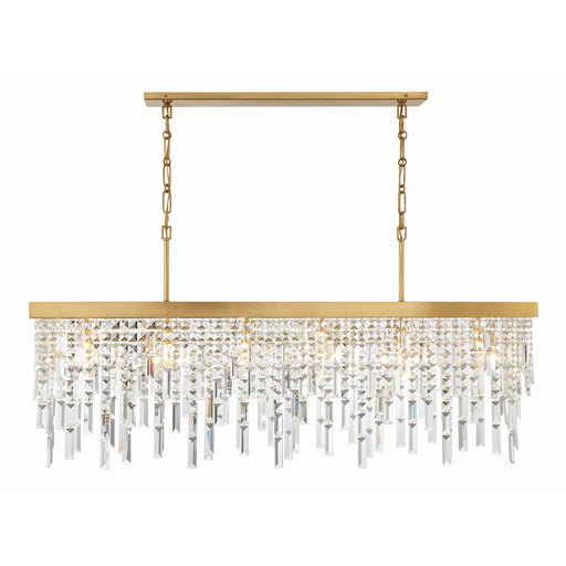 Winfield 6 Light 49" Linear Pendant in Antique Gold