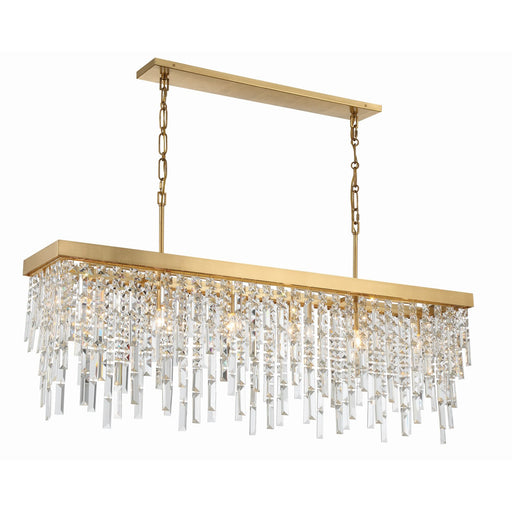 Winfield 6 Light 49" Linear Pendant in Antique Gold