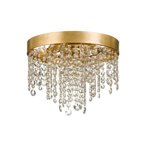 Winham 4 Light 16" Flush Mount in Antique Gold