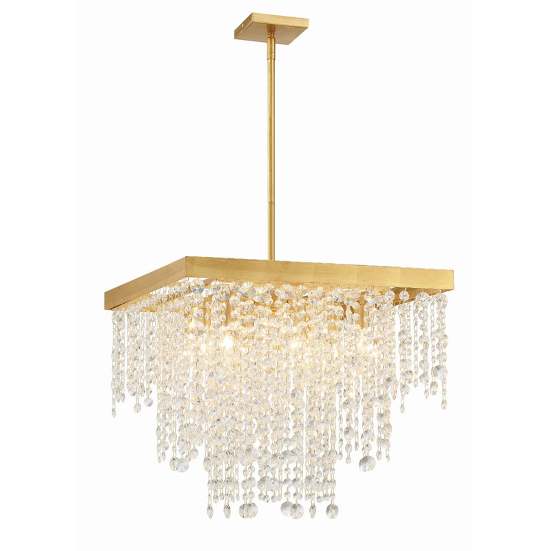 Winham 8 Light 22" Chandelier in Antique Gold