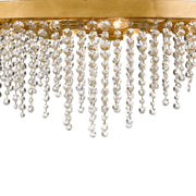 Winham 8 Light 36" Linear Oval Chandelier in Antique Gold