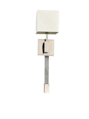 Acrylic Accent 23" Fabric Shade Wall Sconce in Polished Nickel