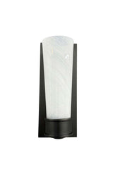 Cloudy Glass 12.5" Wall Sconce in Oil Rubbed Bronze