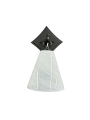 Swirl Glass 12.5" Lantern Wall Sconce in Oil Rubbed Bronze