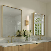 Wilcox 2 Light 4.75" LED Sconce in Aged Brass in a room setting