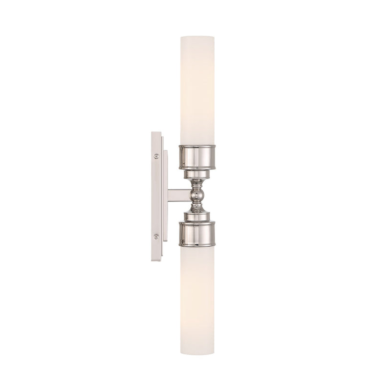 Wilcox 2 Light 4.75" LED Sconce in Polished Nickel