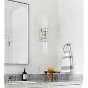 Wilcox 2 Light 4.75" LED Sconce in Polished Nickel in a room setting