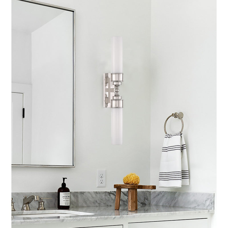 Wilcox 2 Light 4.75" LED Sconce in Polished Nickel in a room setting