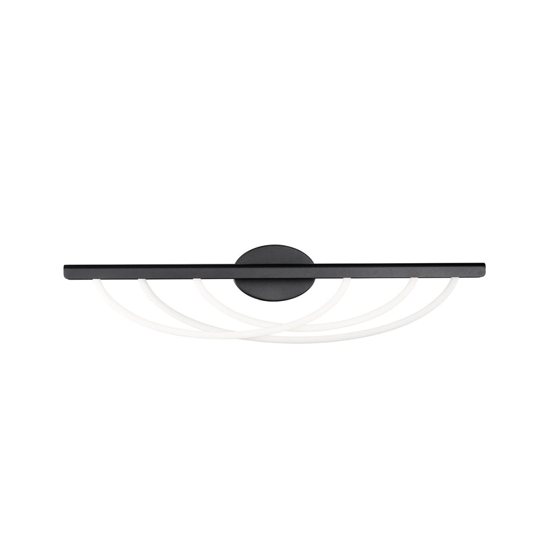 Swoop 3-Light 34" Bath Vanity Light in Black