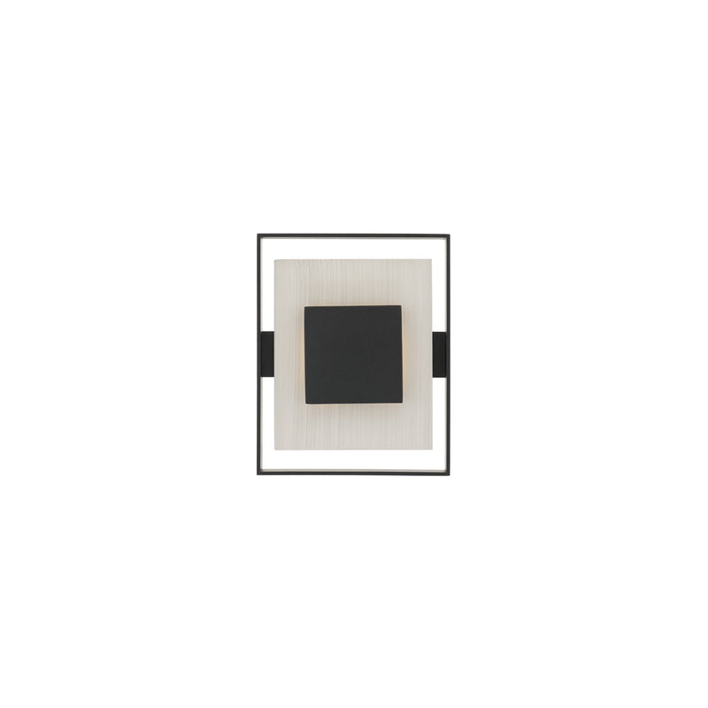 Boxie 10" Outdoor Wall Sconce in Black/brushed Nickel