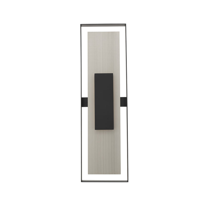 Boxie 34" Outdoor Wall Sconce in Black/brushed Nickel