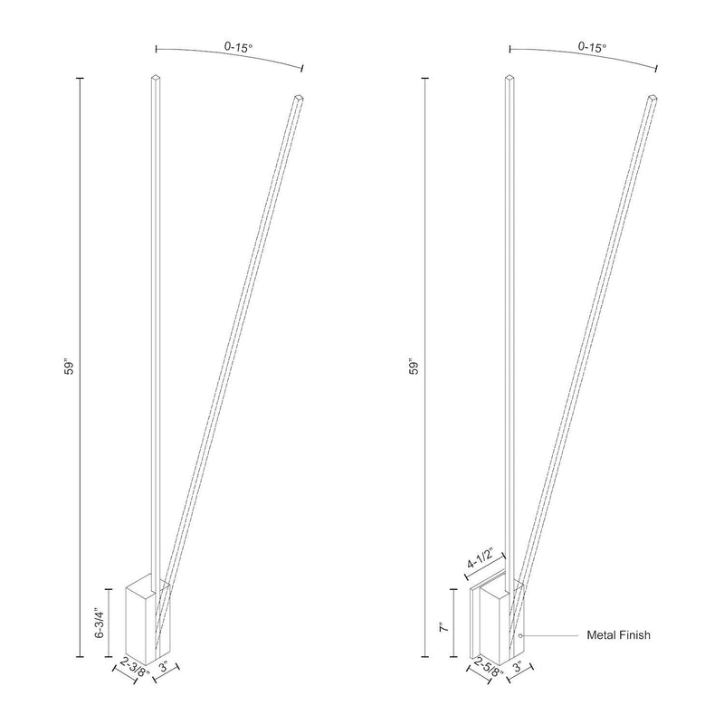 Lever 60" Wall Sconce in White