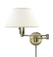 Home/Office Swing Arm Wall Lamp in Antique Brass