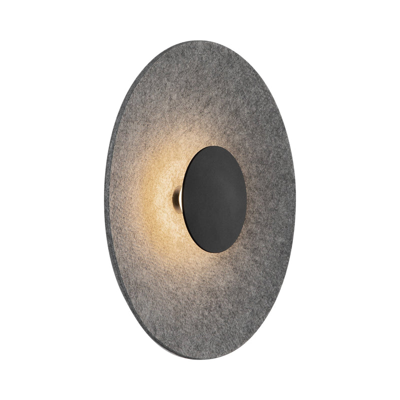 Cruz 15" Wall Sconce in Felt - Gray