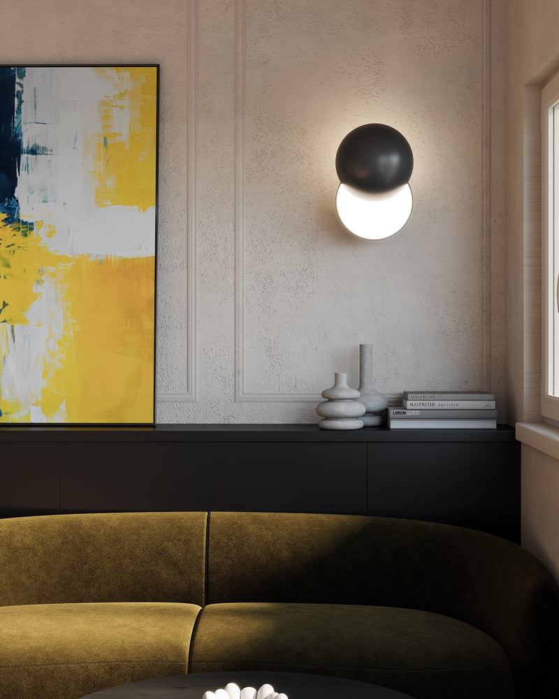Void 12" Wall Sconce in Black