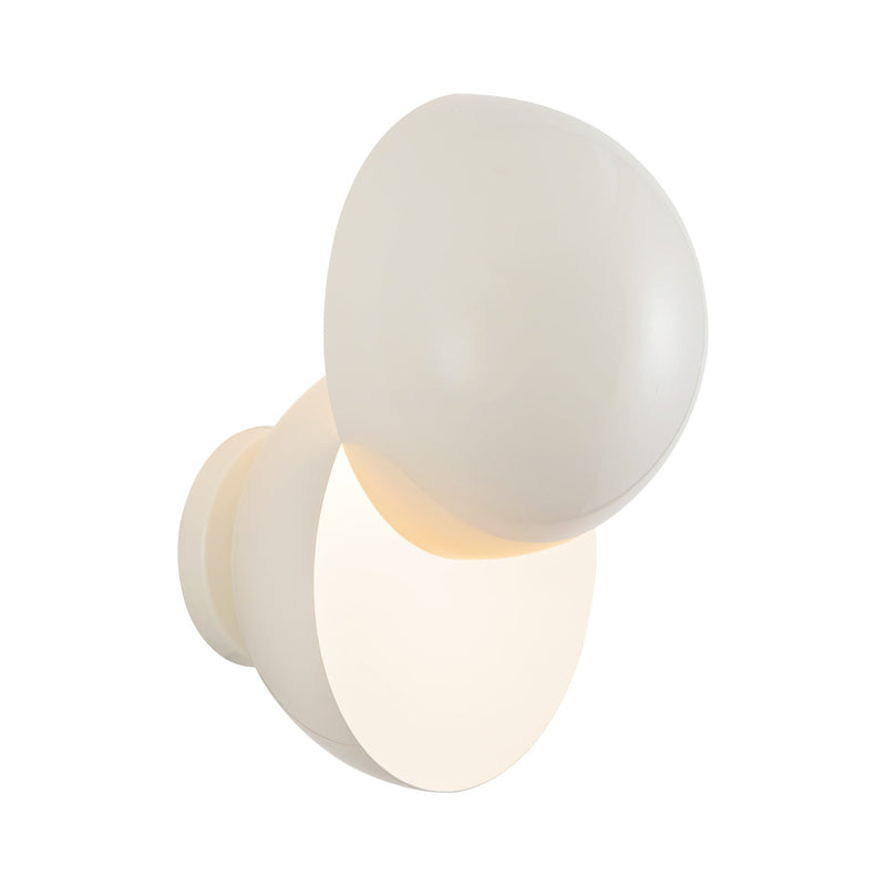 Void 12" Wall Sconce in Pearl White