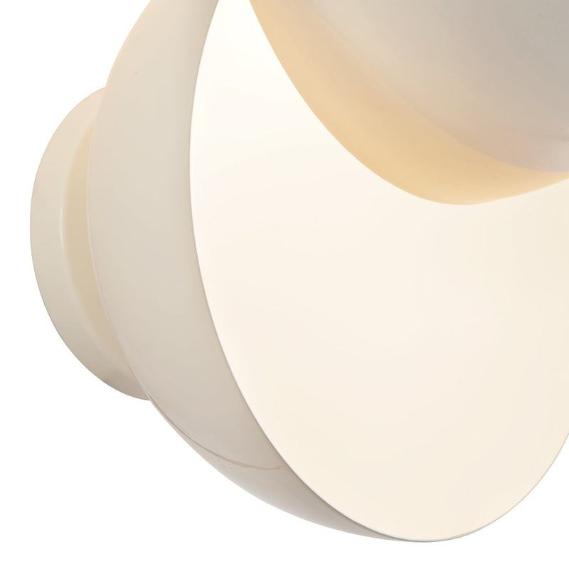 Void 12" Wall Sconce in Pearl White