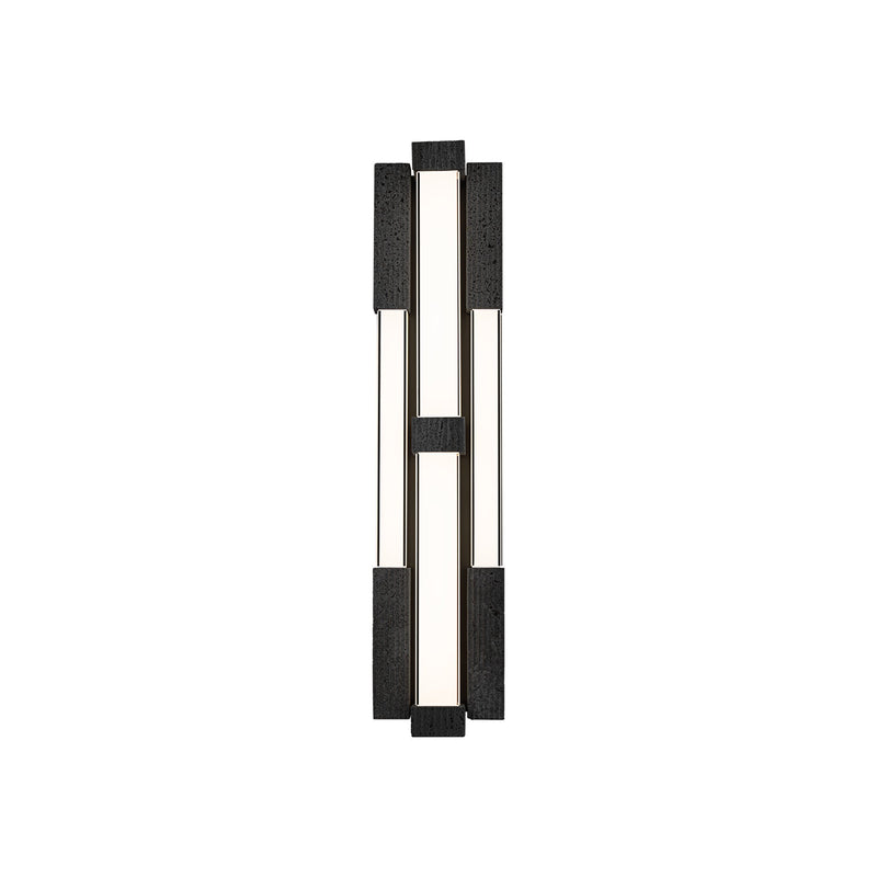 Conan 4-Light Large Wall Sconce in Basalt Stone/black
