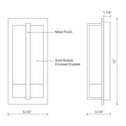 Gable 12" Wall Sconce in Chrome