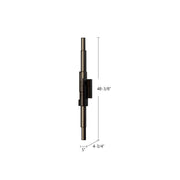 Enzo 48" Wall Sconce in Black