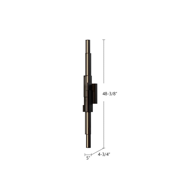 Enzo 48" Wall Sconce in Black