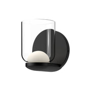 Cedar 4" Wall Sconce in Black/Clear