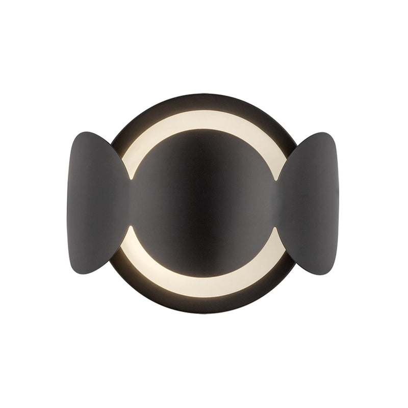 Ciel 10" Wall Sconce in Black/Opal Glass