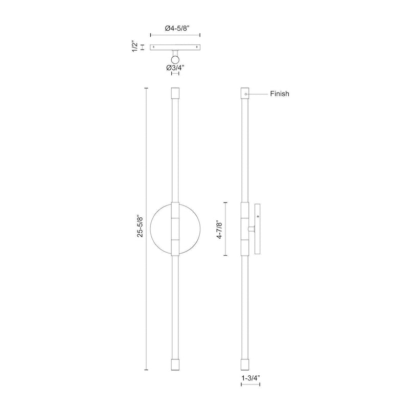 Motif 26" Wall Sconce in Brushed Gold