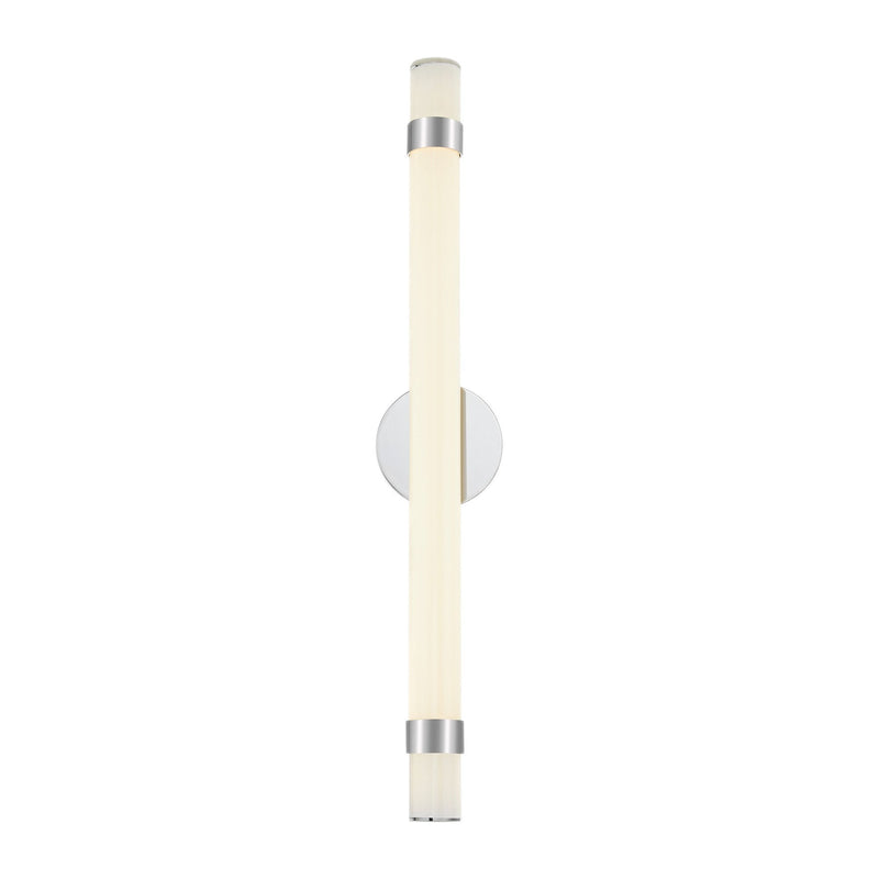 Madison 30" LED Bath Sconce in Polished Nickel/Glossy Opal