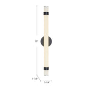 Madison 30" LED Bath Sconce in Urban Bronze/Glossy Opal