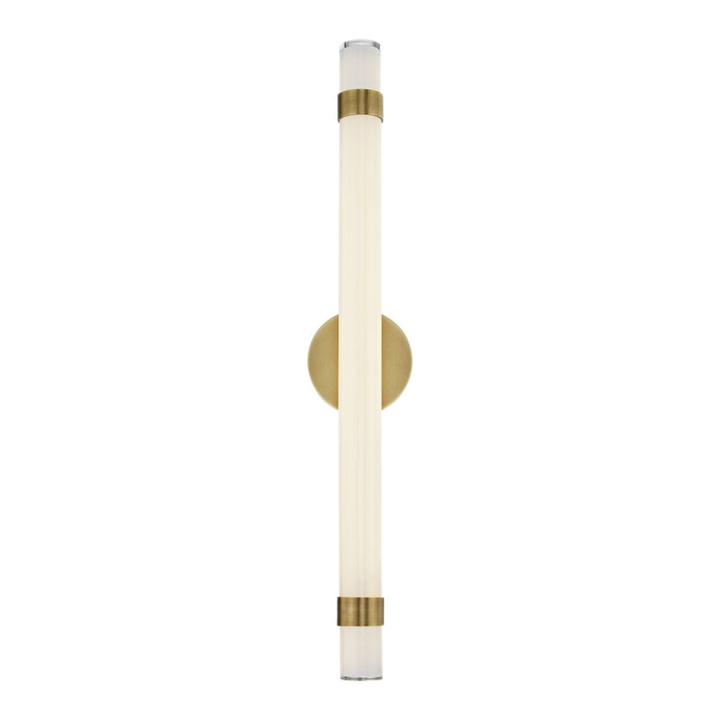 Madison 30" LED Bath Sconce in Vintage Brass/Glossy Opal