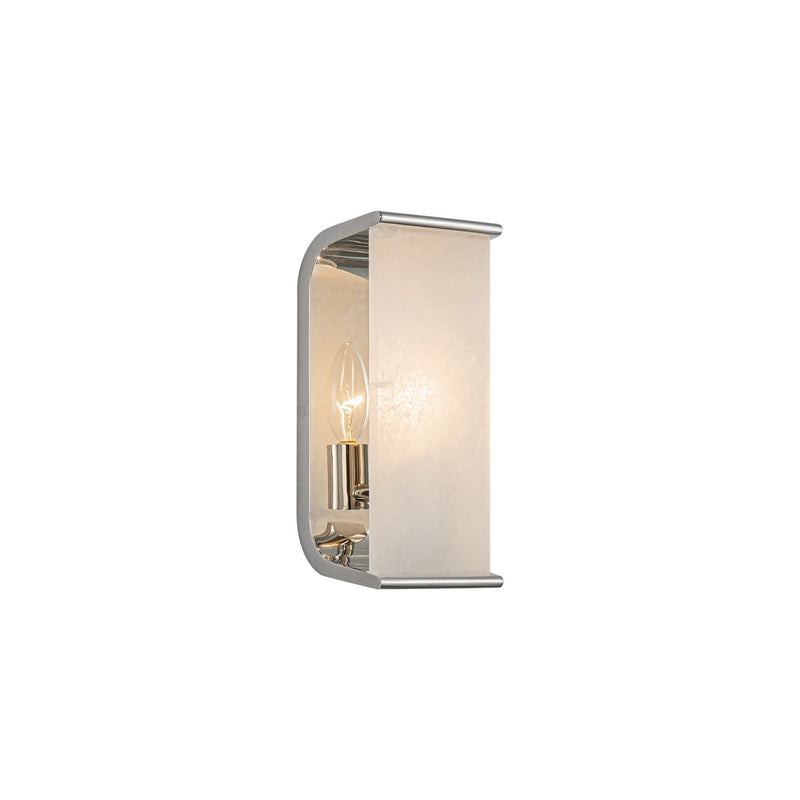 Abbott 10" Wall Sconce in Polished Nickel/Alabaster