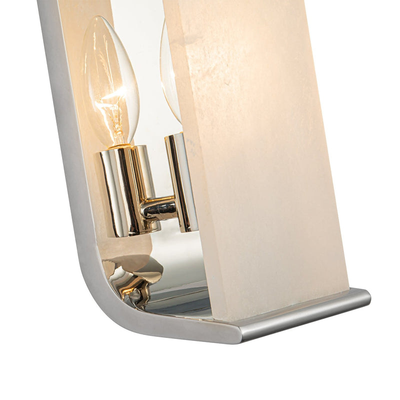 Abbott 10" Wall Sconce in Polished Nickel/Alabaster