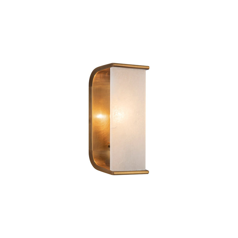 Abbott 10" Wall Sconce in Vintage Brass/Alabaster