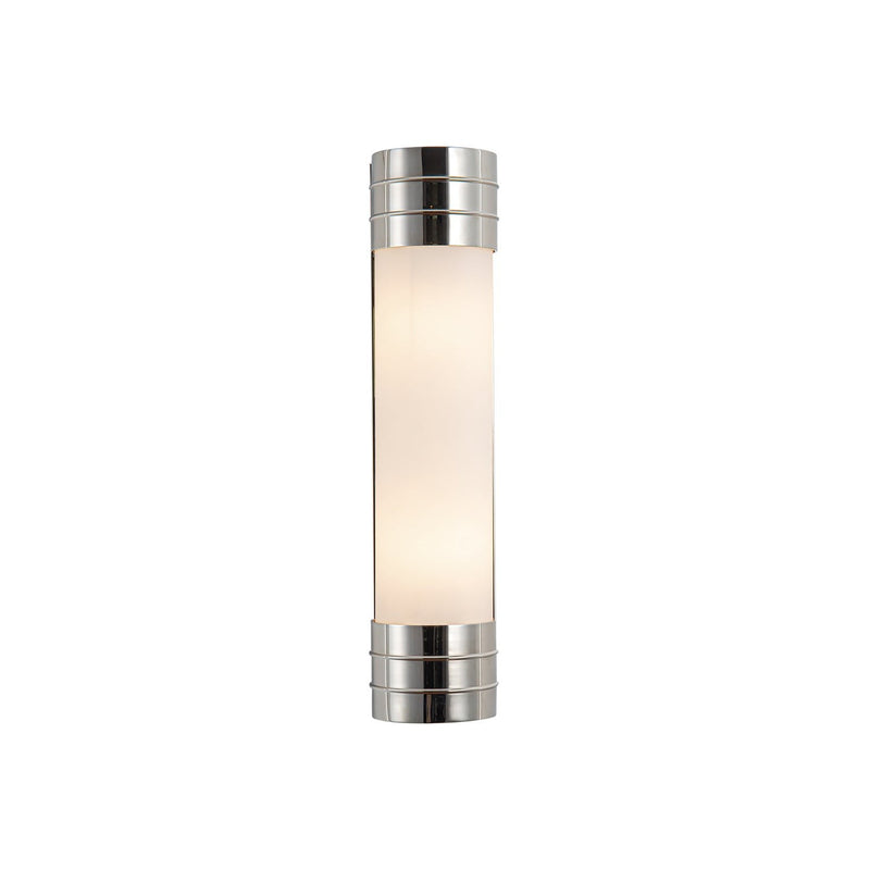 Willard 18" 2-Light Bath Sconce in Polished Nickel/Opal Matte Glass