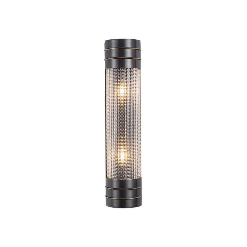 Willard 18" 2-Light Bath Sconce in Urban Bronze/Prismatic Glass