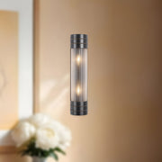 Willard 18" 2-Light Bath Sconce in Urban Bronze/Prismatic Glass