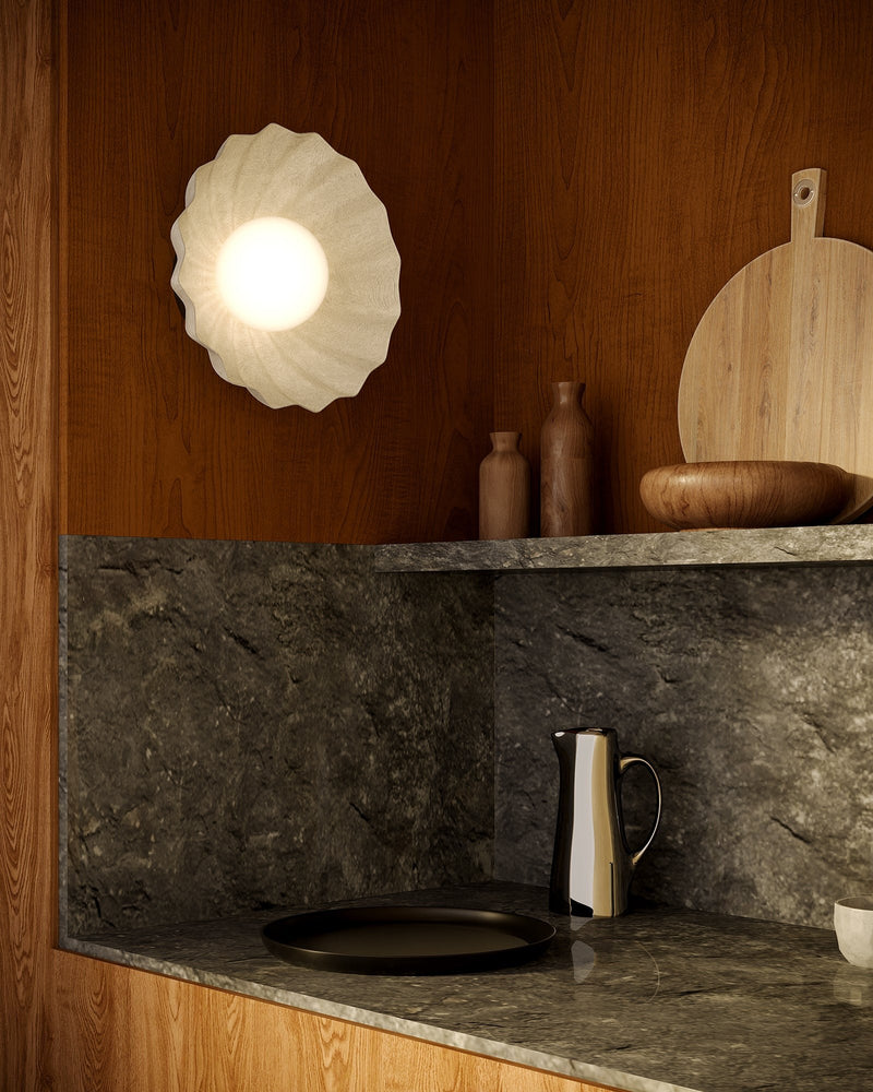 Soleil 10" Wall Sconce in Antique White/Opal Glass