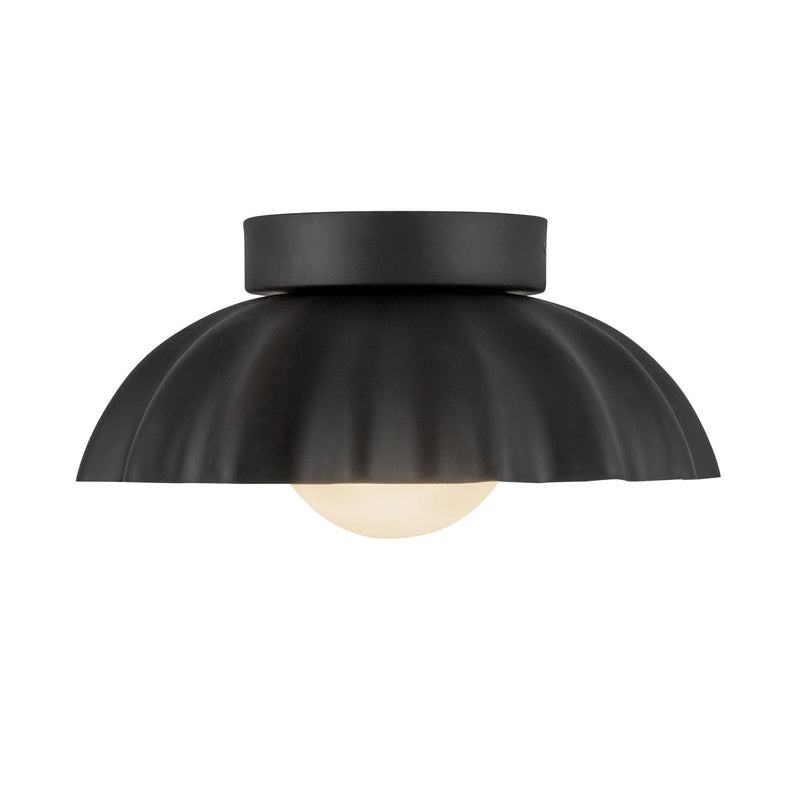 Soleil 10" Wall Sconce in Matte Black/Opal Glass